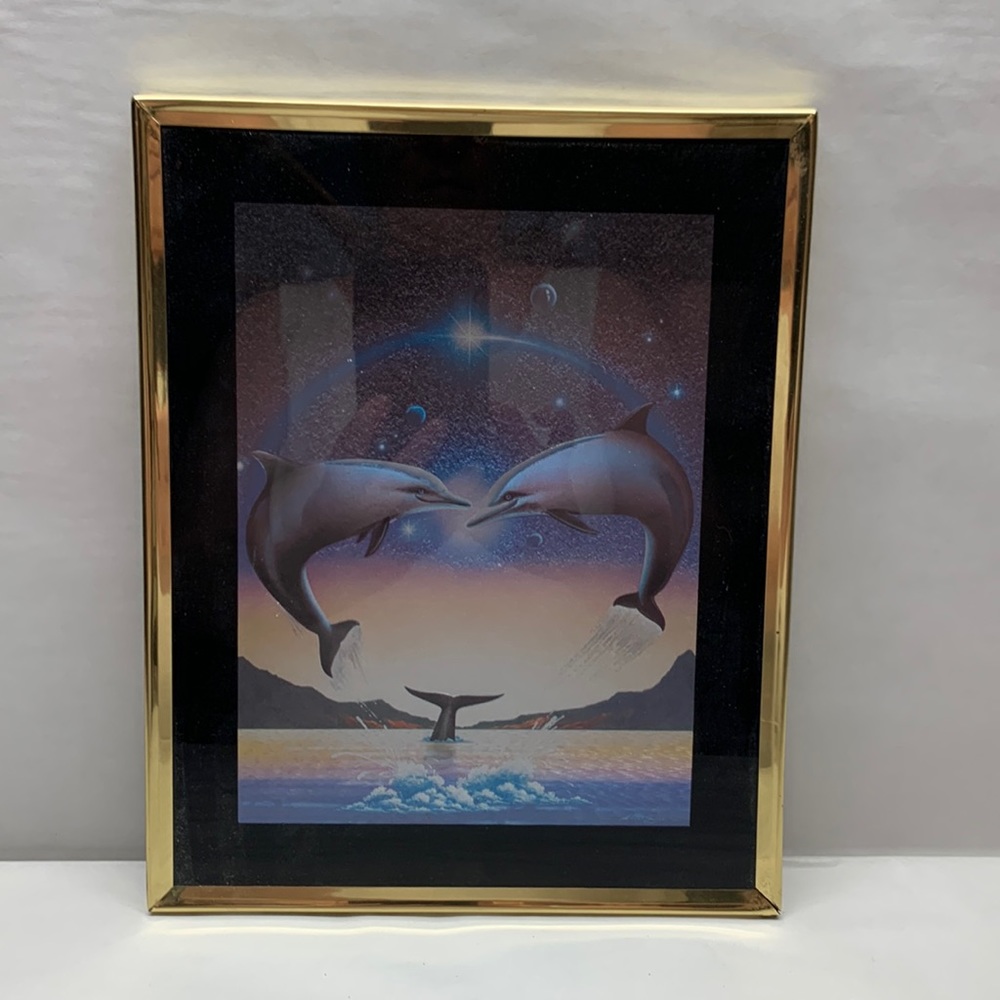 Dolphins & Stars picture decor 8” x 10”